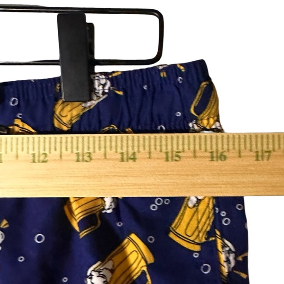 Surf Society Swim Shorts Beer Print Drawstring Waistband Mesh Lined Blue Medium - Picture 6 of 9